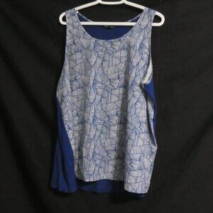 GEORGE | XXL | Blue and White Sleeveless Tank Top